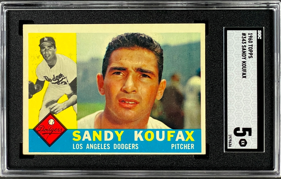 1960 Topps #343 Sandy Koufax - SGC EX 5