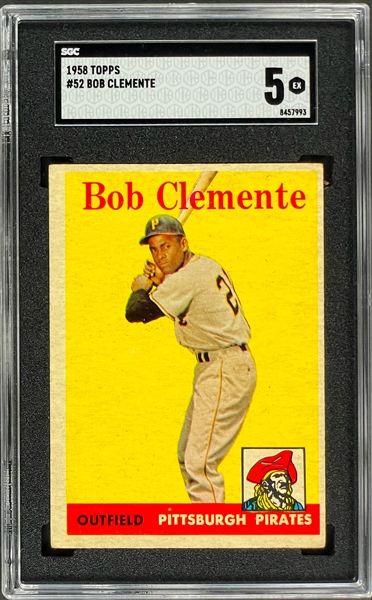 1958 Topps #52 Roberto Clemente - SGC EX 5