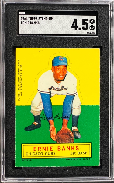 1964 Topps Stand-Up Ernie Banks -  SGC VG-EX+ 4.5