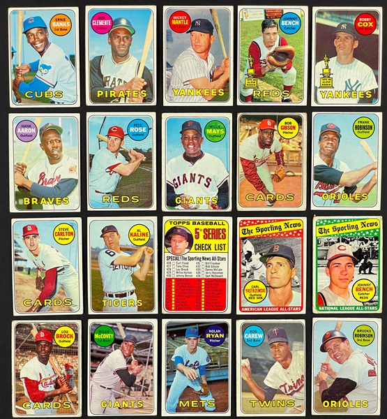 1969 Topps Baseball Near Set (644/664) Plus 86 Duplicates (730 Total Cards)