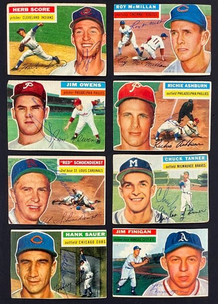 1956 Topps Signed Baseball Card Collection (37) (Beckett)