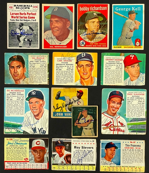 1940s-60s Signed Baseball Card Collection (66) (Beckett)