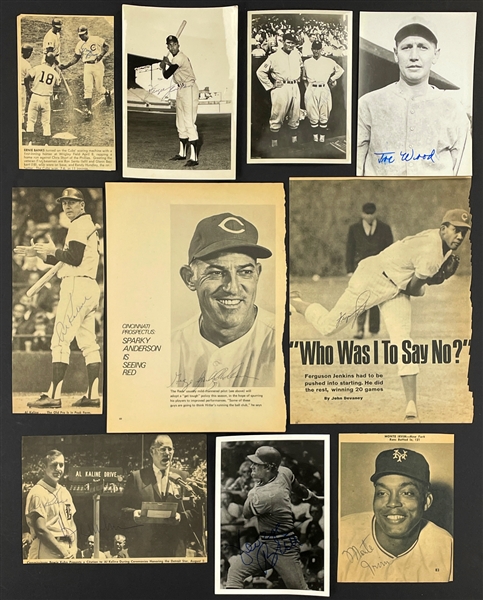 Signed Baseball Black&White Magazine/Newspaper Photos Collection of 300+ (Beckett)