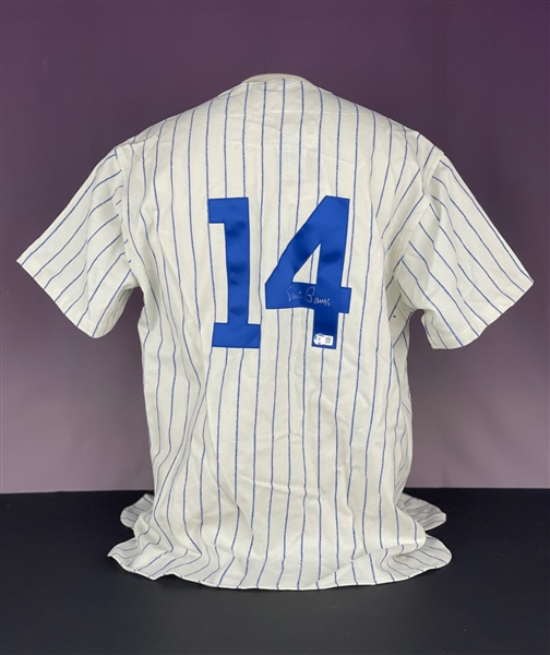 Ernie Banks Signed 1959 Cooperstown Collection Cubs Jersey (Beckett)