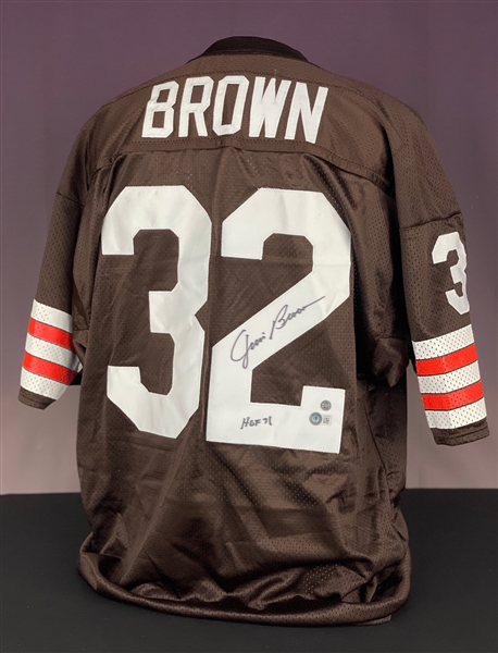 Jim Brown Signed Cleveland Browns Jersey (Beckett)