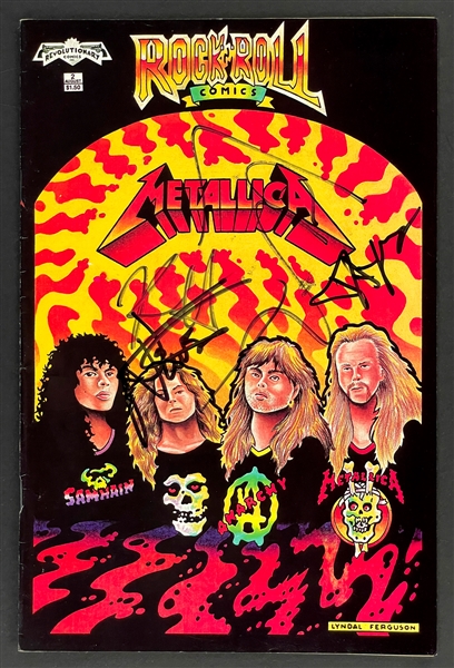 Metallica Band-Signed Comic Book - James Hatfield, Lars Ulrich, Jason Newsted and Kirk Hammett  (Beckett)