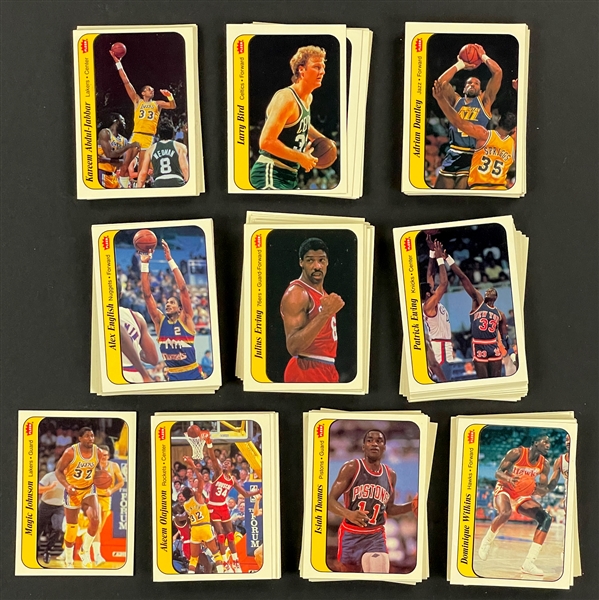 1986 Fleer Basketball Stickers Collection of 175 