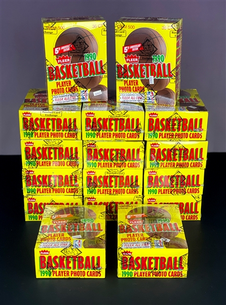 1990-91 Fleer Basketball 36-Pack Wax Boxes Group of 16 from a Sealed Factory Case (BCE-FASC)