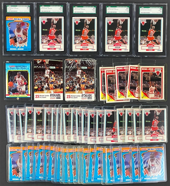 Michael Jordan Basketball Card Collection of 121 Incl. SGC-Graded Examples