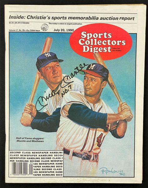 Mickey Mantle Signed <em>Sports Collectors Digest</em> (PSA LOA)