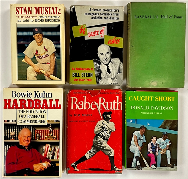 Baseball HOFers and Stars Signed Hardcover Books (10) Incl. Stan Musial, Leo Durocher, Johnny Mize and Others (BAS)