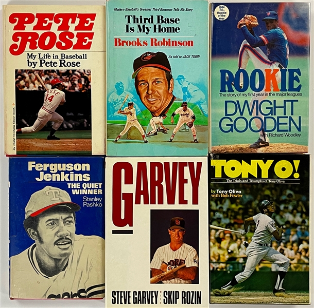 Baseball HOFers and Stars Signed Hardcover Books (13) Incl. Brooks Robinson, Pete Rose and Others (BAS)