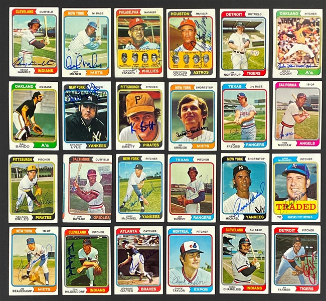 1974 Topps Baseball Signed Collection (429) (Beckett)