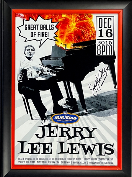 Jerry Lee Lewis Signed Concert Poster (Beckett)