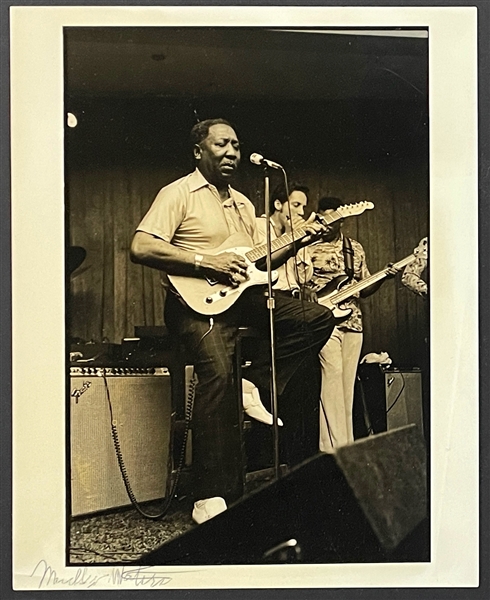 Muddy Waters Signed 8x10 and Signed 5x7 Plus Two Photographs (Beckett)