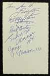 1963 Beatles Postcard Signed by Paul McCartney, John Lennon, George Harrison and Ringo Starr on Set of <em>Thank Your Lucky Stars</em> (Beckett) "Love from the Beatles"