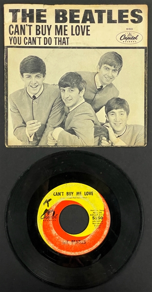 1964 The Beatles "Cant Buy Me Love"/"You Cant Do That" (Capitol 5150) 45 RPM Single with Rarest of the Capitol Picture Sleeve