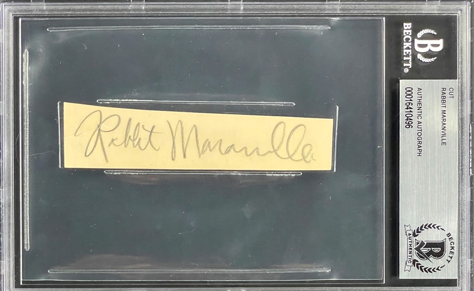 Rabbit Maranville Cut Signature (Beckett Encapsulated)