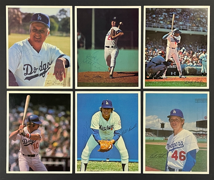 1970s-1980s Los Angeles Dodgers Signed Collection of 28 Incl. Signed 8x10s, Picture Pack Photos and Programs (Beckett)