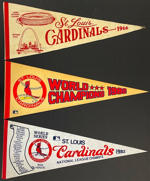 1960s-1980s St. Louis Cardinals Pennant Collection of 21