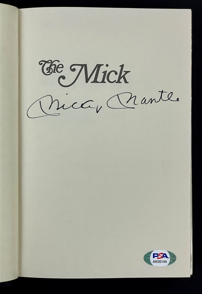 Mickey Mantle Signed Copy of His Book <em>The Mick</em> (Graded PSA/DNA 8)