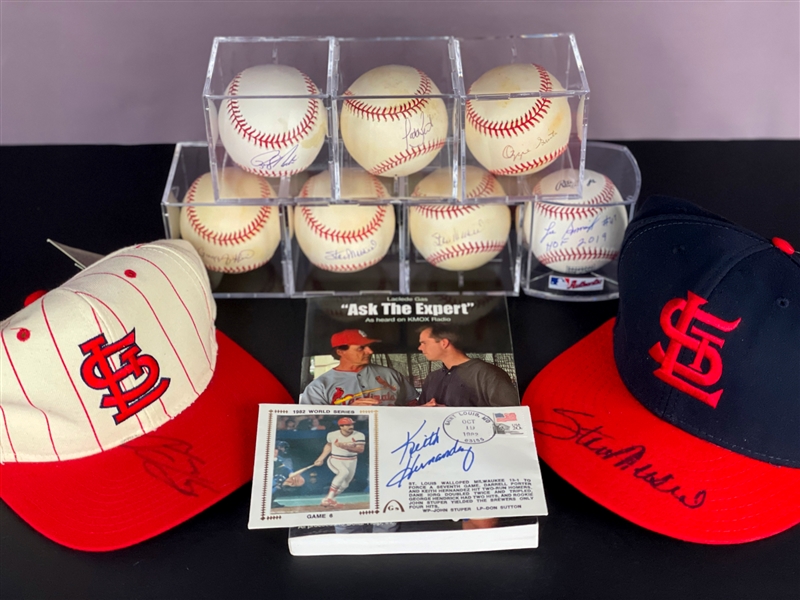 St. Louis Cardinals Signed Collection (11 Items) Incl. Stan Musial, Keith Hernandez, Ozzie Smith and Others (Beckett)