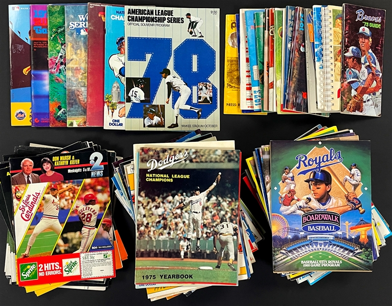 1960s-1980s Baseball Yearbooks, Programs, Scorecards and Other Publication Collection of 154 Pieces