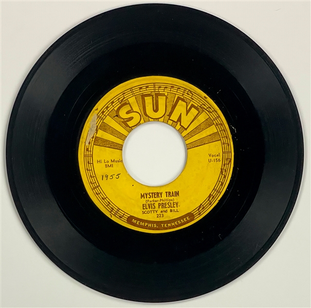 1955 Sun Records 223 45 RPM 7-Inch of Elvis Presleys “I Forgot to Remember to Forget” and “Mystery Train” - Elvis Final Sun Single