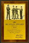 1964 Capitol Records "Beatles Award" Presented to Radio Station "KSO" for "Beatle Year 1"