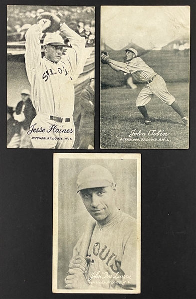 1921 W461 Exhibits Trio Incl. Jesse Haines Rookie Card (3)