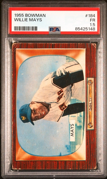 1955 Bowman #184 Willie Mays - PSA Fair 1.5