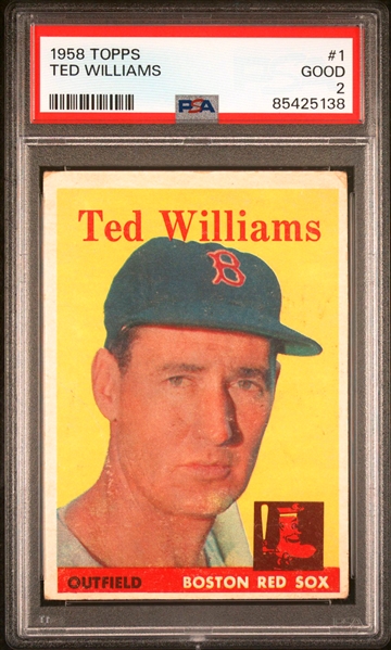 1958 Topps #1 Ted Williams - PSA GD 2