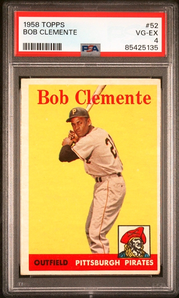 1958 Topps #52 Bob Clemente - PSA VG-EX 4