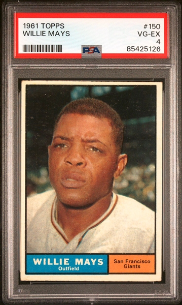 1961 Topps #150 Willie Mays - PSA VG-EX 4