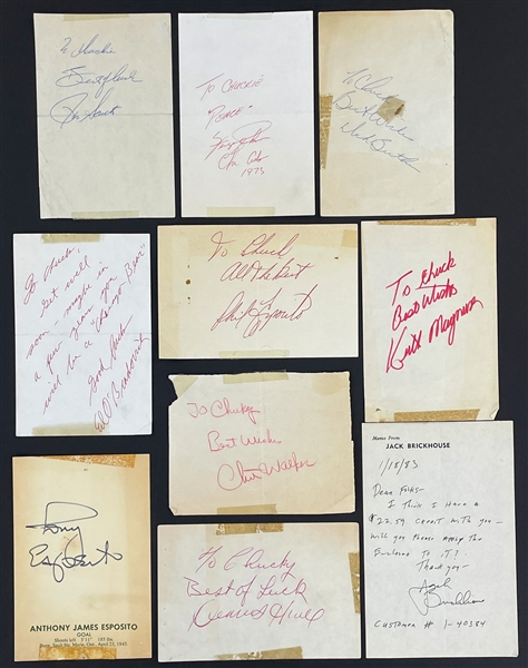 Chicago Sports Hall of Famers and Superstars Signed Collection of 14 Incl. Ron Santo, Dick Butkus, Phil Esposito, Chet Walker and Others (BAS)