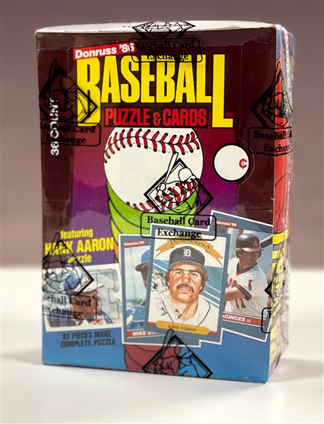 1986 Donruss Baseball Wax Box (BBCE) 