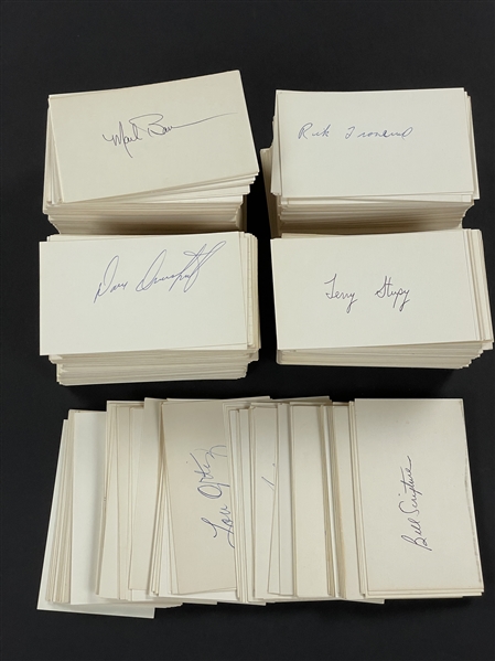 Massive MLB Minor Leaguers Signed Index Card Collection of 1,600+ (BAS)