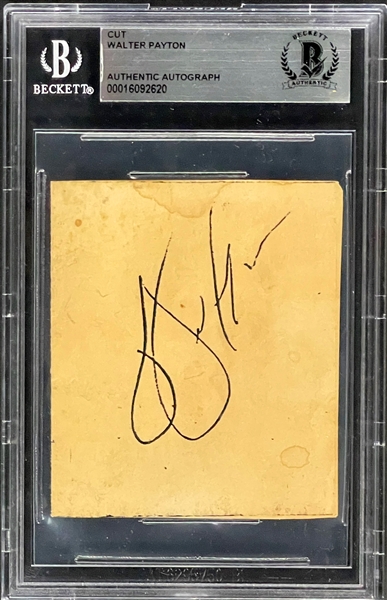 Walter Payton Signature (Beckett Encapsulated)