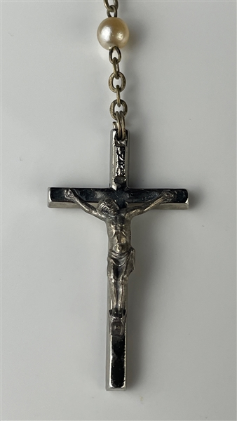 Elvis Presley Owned Silver Crucifix Necklace with Figural Christ