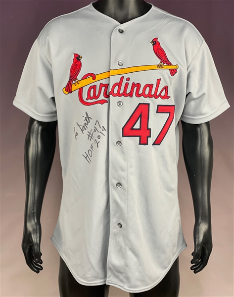 Lee Smith Signed Game Used 1993 St. Louis Cardinals Road Jersey (Beckett)