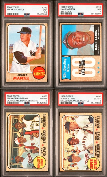 1968 Topps Baseball Near Set (592/598) Incl. PSA Graded #177 Nolan Ryan Rookie Card