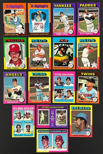 1975 Topps Mini Baseball Complete Set (660) with #228 George Brett PSA EX-MT 6