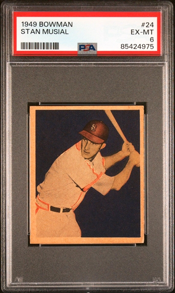 1949 Bowman #24 Stan Musial - PSA EX-MT 6