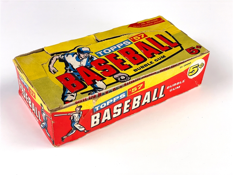 1957 Topps Baseball 5-Cent Display Box - Dated