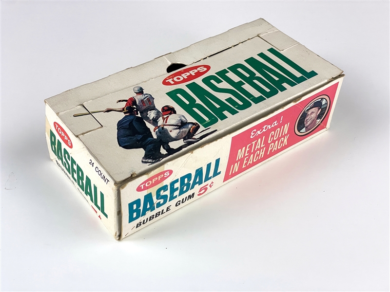 1964 Topps Baseball 5-Cent Display Box - "EXTRA! Metal Coin" Variation