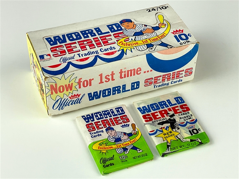 1969 Fleer Baseball World Series Display Box And Two Unopened Packs