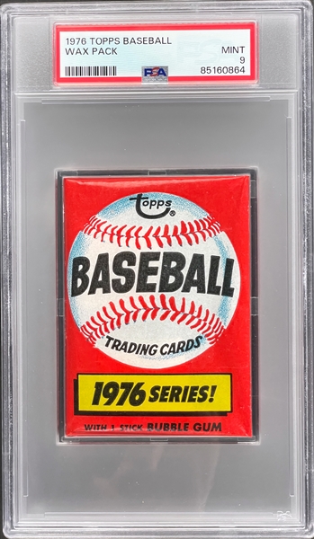 1976 Topps Baseball Unopened 15-Cent Pack - PSA MINT 9