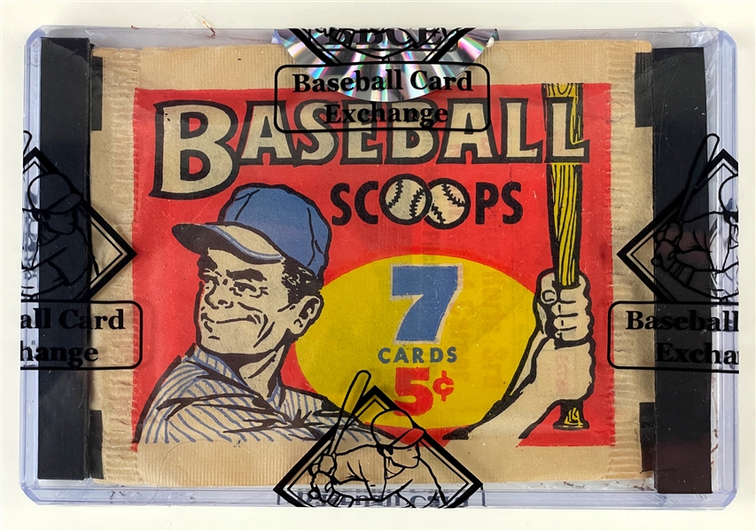 1961 Nu-Card Baseball Scoops Unopened 5-Cent Pack - BBCE Encapsulated