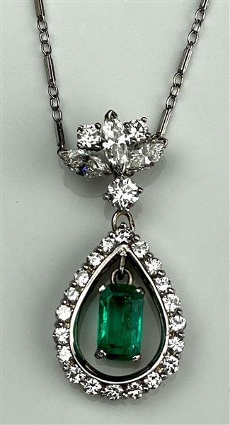 Elvis Presley Diamond and Emerald Necklace Gifted to Ginger Alden