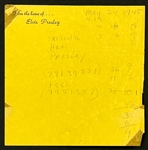 "From the Home of Elvis Presley" Stationary with Priscilla Presley Handwritten Numerology Notes